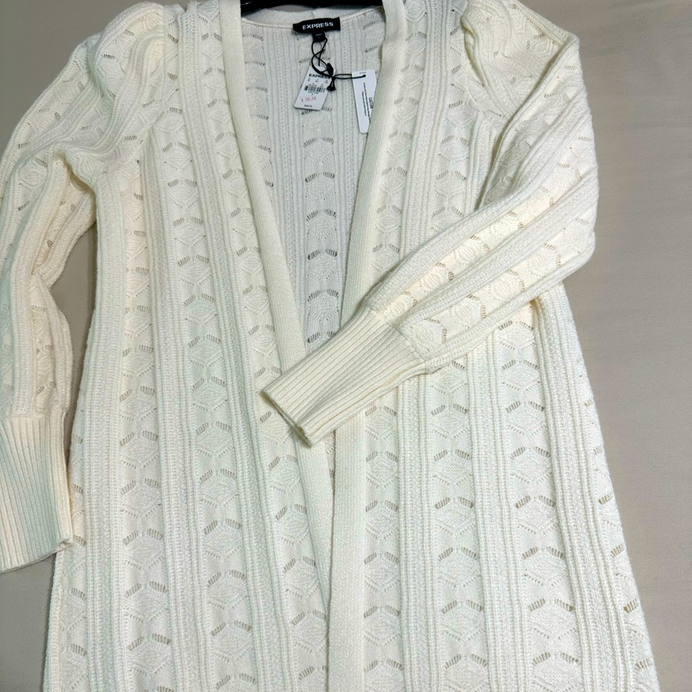 Brand New Express open Cardigan crochet sweater